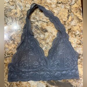 Gray lace bralette